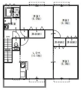 ソレジオ孝元【2階】の間取り