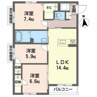 メゾンマスト山王【2階】の間取り