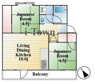 舎人吉岡ハイツ【1階】の間取り