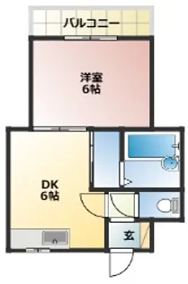リバティ溝口【2階】の間取り