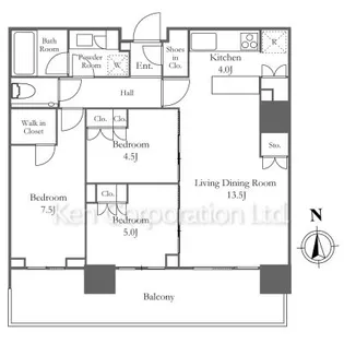 HARUMI FLAG SUN VILLAGE【44階】の間取り