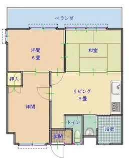 トーマスマンション真栄原【4階】の間取り