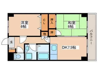 ミヤコハイツ白鳥【3階】の間取り
