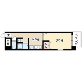 キャッスル若宮【2階】の間取り