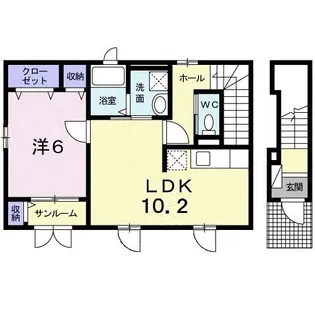 ハイアイランド柳橋【2階】の間取り
