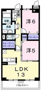 リシアンサス ポピー【1階】の間取り