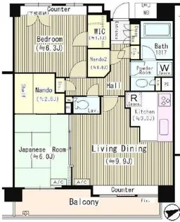 品川戸越パークホームズ【9階】の間取り