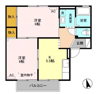 フローラハイツA【2階】の間取り