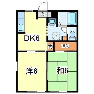 ディアス花やはば B【1階】の間取り