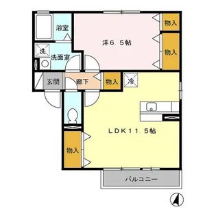 グレイス B棟【2階】の間取り