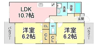 プレステージ緑ヶ丘【3階】の間取り