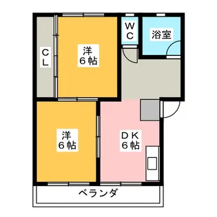 コーポよもぎ【3階】の間取り