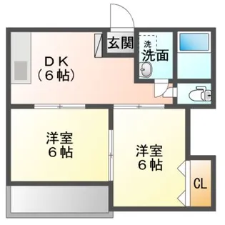 クオーレ壱番館【1階】の間取り