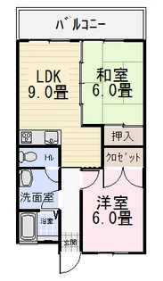 大手下コープ木屋【1階】の間取り