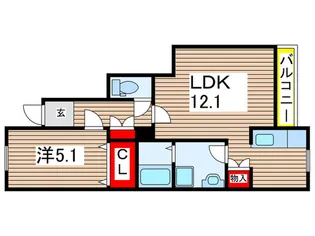 ポルト ラ・フィネ【1階】の間取り