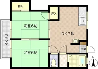 メグミハイツ【2階】の間取り