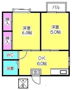 ファーストイン ビバリーヒルズA棟【3階】の間取り