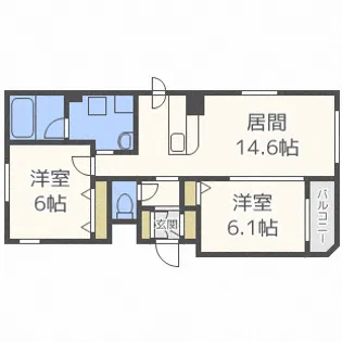 LAME CANA手稲駅前【2階】の間取り
