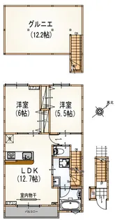 アルマコート万願寺【2階】の間取り