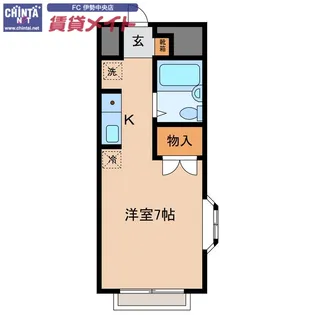 エステートピア蘭【2階】の間取り