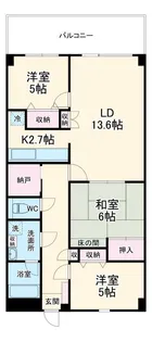 カロディカーサ藤が丘【4階】の間取り