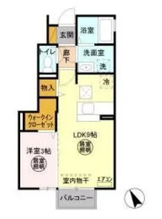 ベル・エクレールII【1階】の間取り