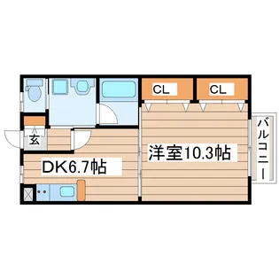 プランドール金剛沢【2階】の間取り