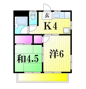 クローバーハイツII【1階】の間取り