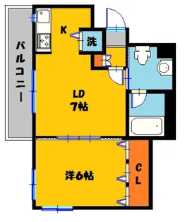 メルローズコート【4階】の間取り