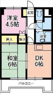 さくら都市マンション1番館【2階】の間取り