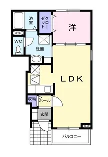 コンフォート鳥坂【1階】の間取り