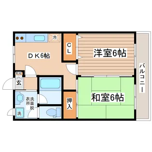 メゾンドシャルマン岩切【1階】の間取り