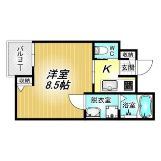 カーサフォルトゥナート羽曳野I【1階】の間取り