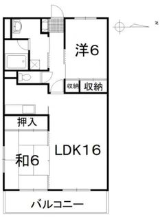 クニヒロマンションG【3階】の間取り