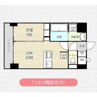 CAVANA梅田北【8階】の間取り