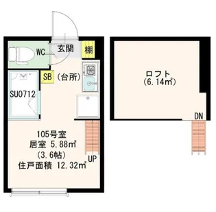 CERESIA神楽坂【1階】の間取り
