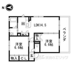 MASTCOURT木津南B棟【1階】の間取り
