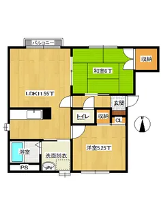 クレール【1階】の間取り