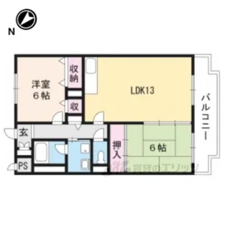 グリーン茨木【2階】の間取り