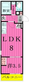 LEVICIA BLDG.III【3階】の間取り