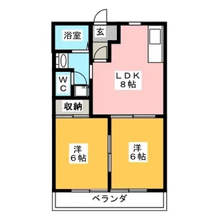 リバーサイドSUWA C棟【2階】の間取り