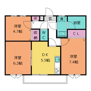 NEXTON西岡崎 WEST (ネクストン西岡崎ウエスト)【2階】の間取り