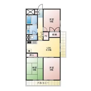 ジュネシオン岩槻【3階】の間取り