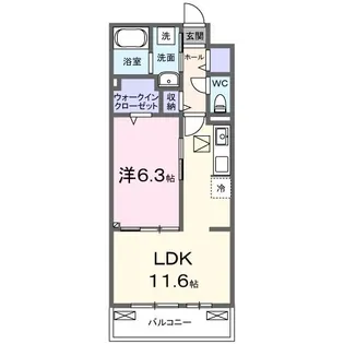 ヴェルジュ宮ノ前【1階】の間取り