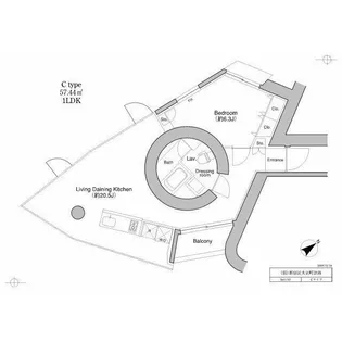 プラウドフラット新宿御苑 部屋番号:303【3階】の間取り