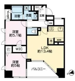 アトラスステイシア文京千駄木【8階】の間取り