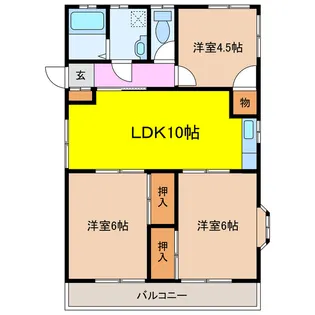 トレンディ平野 B【1階】の間取り