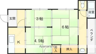 溝口アパート【1階】の間取り