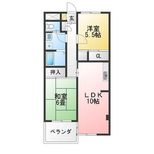 ロイヤルハイツ大野【1階】の間取り
