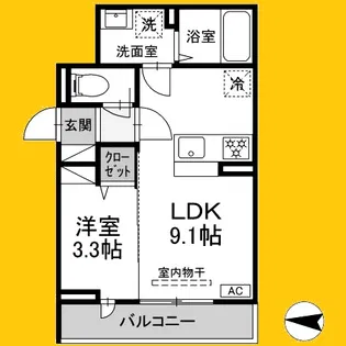 レ・プリューム【2階】の間取り